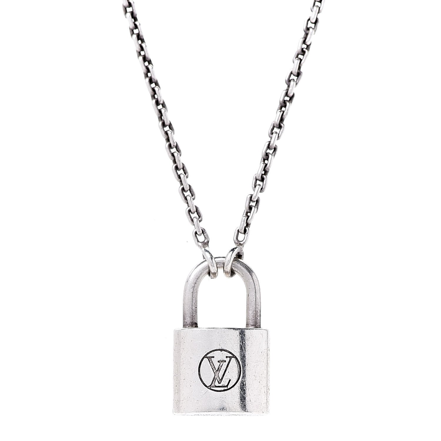 Louis Vuitton Sterling Silver Lockit Necklace 4 of 6