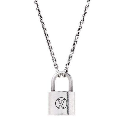 Louis Vuitton Sterling Silver Lockit Necklace 4 of 6