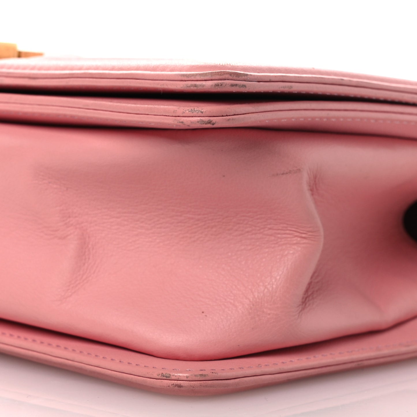 Lambskin Quilted Medium Boy Flap Light Pink