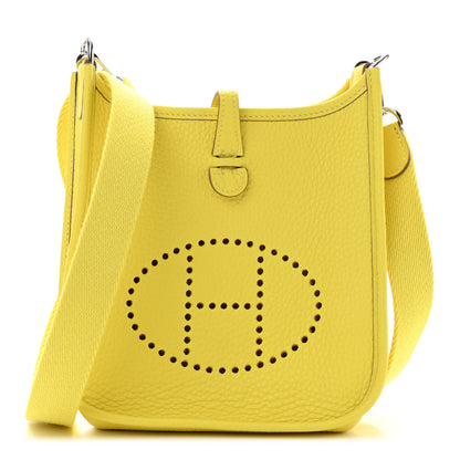 Hermes Taurillon Clemence Evelyne TPM Lime 1 of 12