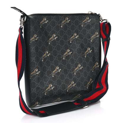 Gucci GG Supreme Monogram Tigers Web Messenger Bag Black Multicolor 3 of 9