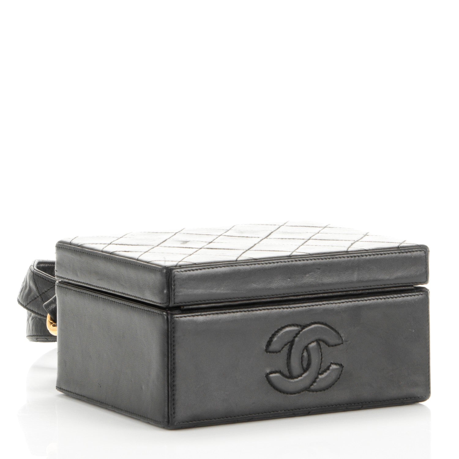 Chanel Lambskin Quilted Box Bag Black 4 of 7