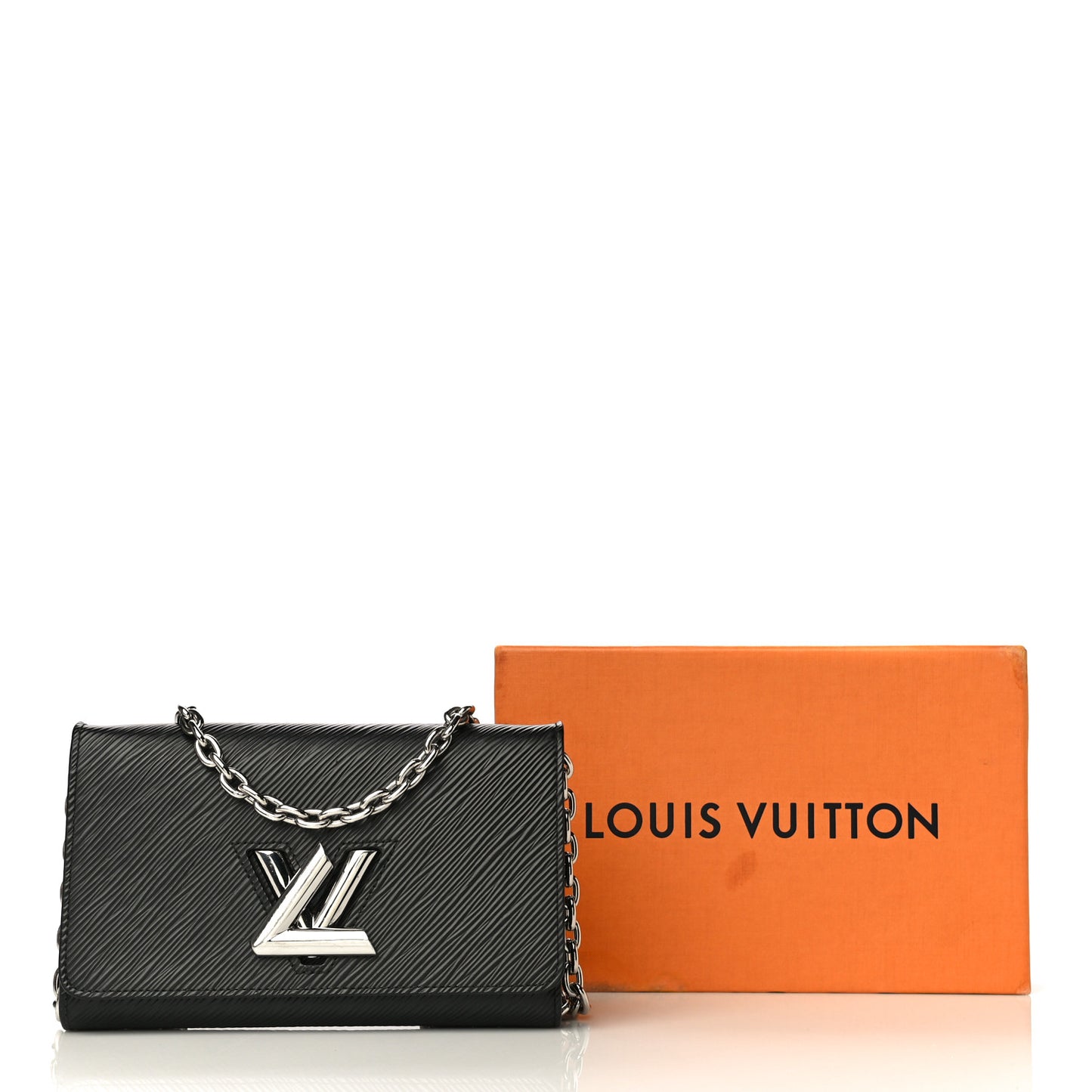 Epi Twist Chain Wallet Black
