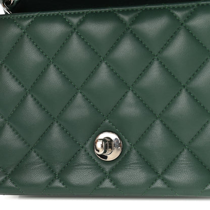 Chanel Lambskin Quilted Mini Square Flap Green 11 of 11