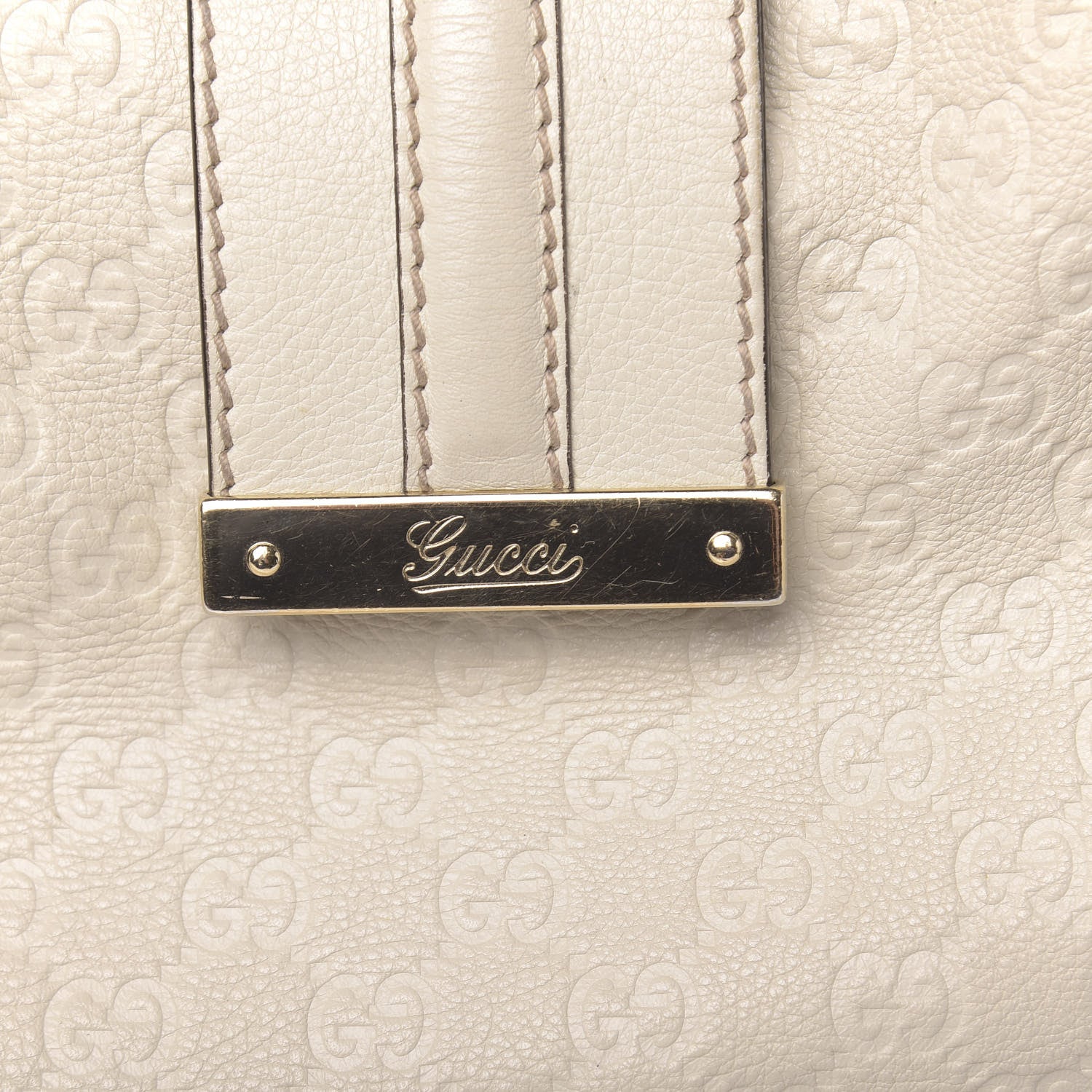 Gucci Guccissima Large New Ladies Web Hobo Off White 21 of 21