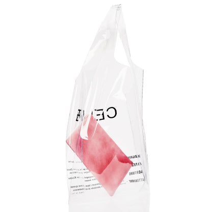 Celine Plastic Bag with Cloudy Lambskin Solo Zip Pouch Clutch Pink 2 of 13