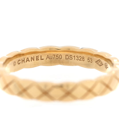 Chanel 18K Yellow Gold Mini Coco Crush Ring 53 6.25 4 of 5
