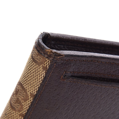 Gucci Monogram Ladies Web French Flap Wallet Dark Brown 6 of 10