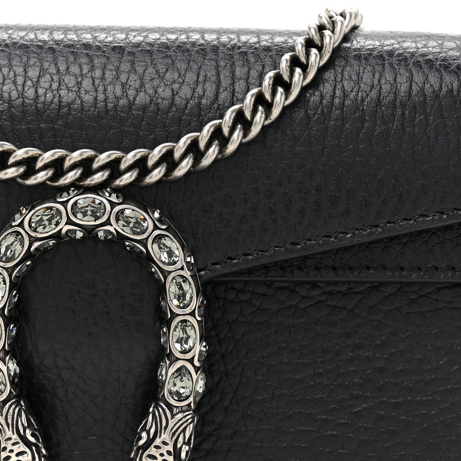 Gucci Calfskin Super Mini Dionysus Shoulder Bag Black 7 of 12