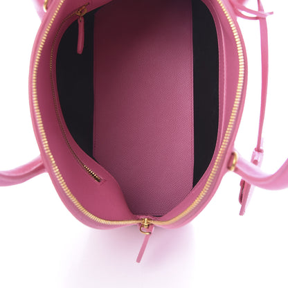 Balenciaga Signature Grained Calfskin S Ville Top Handle Bag Rose Bubblegum Black 5 of 13