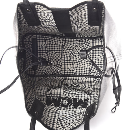 MCM Visetos Medium Liz Reversible Shopper Tote Black 9 of 15