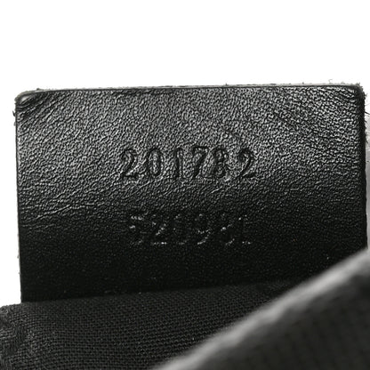 Gucci Imprime Monogram Medium Double Buckle Flap Messenger Bag Black 7 of 10