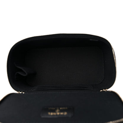Chanel Lambskin Quilted Small Top Handle Vanity Case With Chain Black 5 of 9