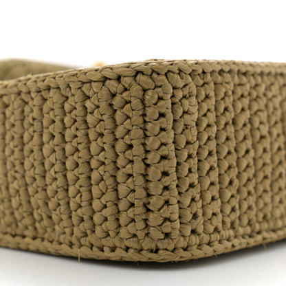 Prada Yarn Raffia Effect Crochet Re-Edition 2005 Shoulder Bag Olive Green 9 of 11