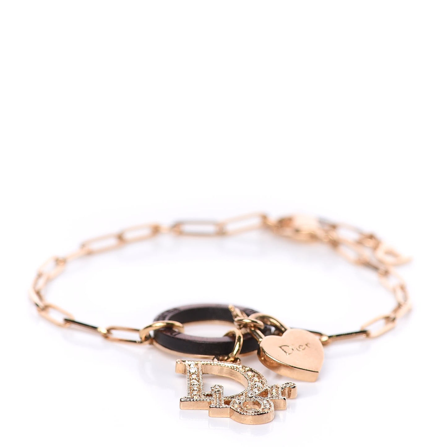 Crystal Charms Bracelet Gold
