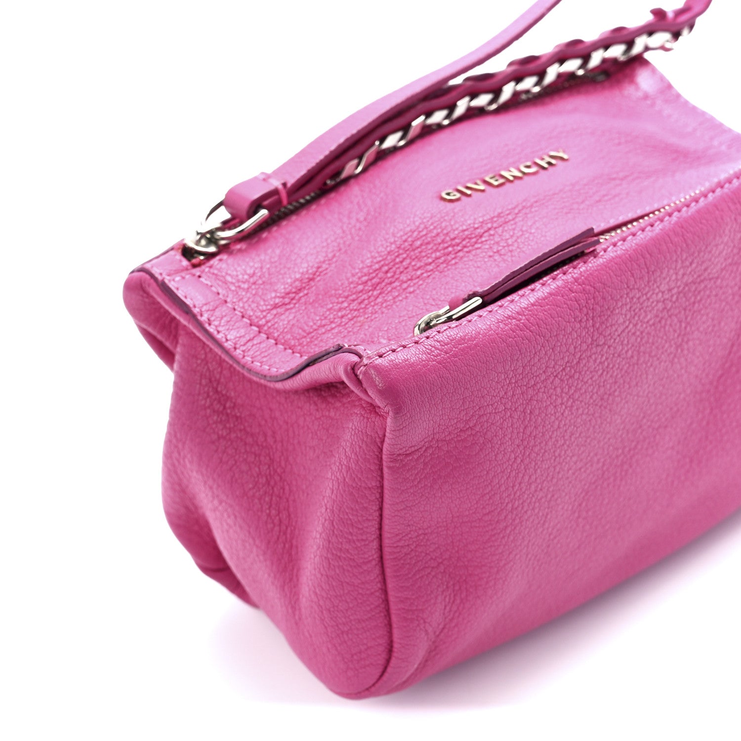 Givenchy Sugar Goatskin Pandora Wristlet Hot Pink 9 of 10