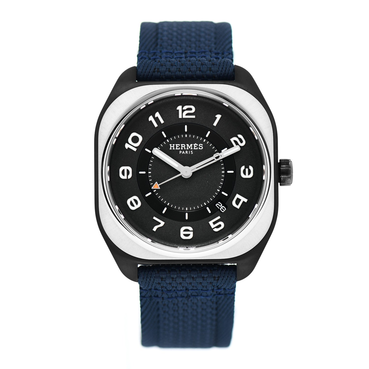 Hermes DLC Coated Titanium Nylon 39mm H08 Automatic Watch Bleu Abysse 1 of 4