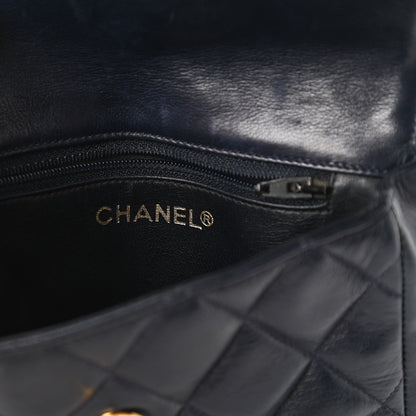Chanel Lambskin Quilted Flap Waist Belt Bag Navy 8 of 13