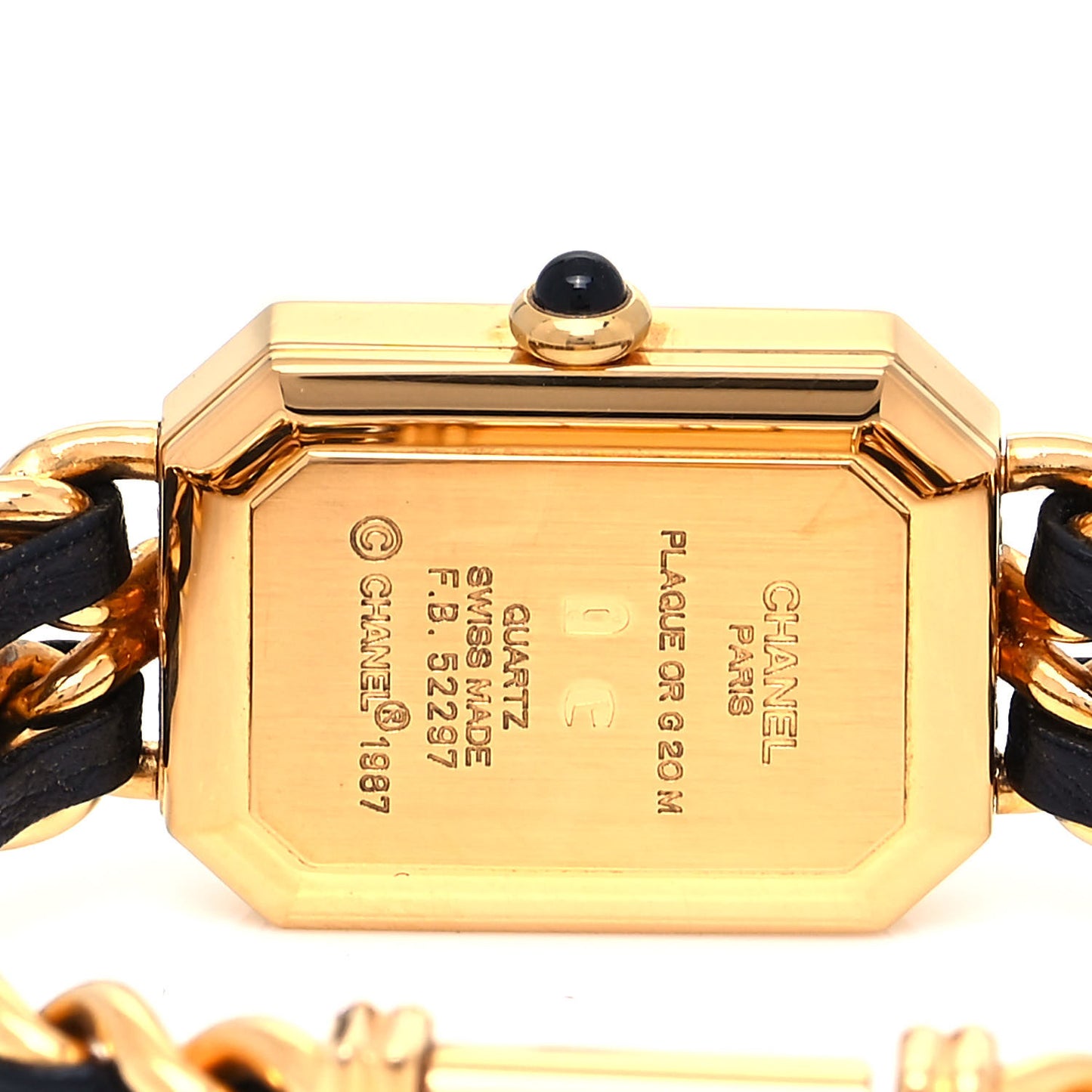 Stainless Steel Lambskin 20mm Chain Premiere Quartz Watch Gold L