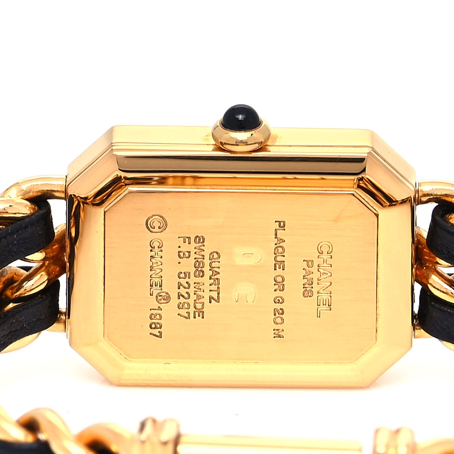 Chanel Stainless Steel Lambskin 20mm Chain Premiere Quartz Watch Gold L 4 of 4