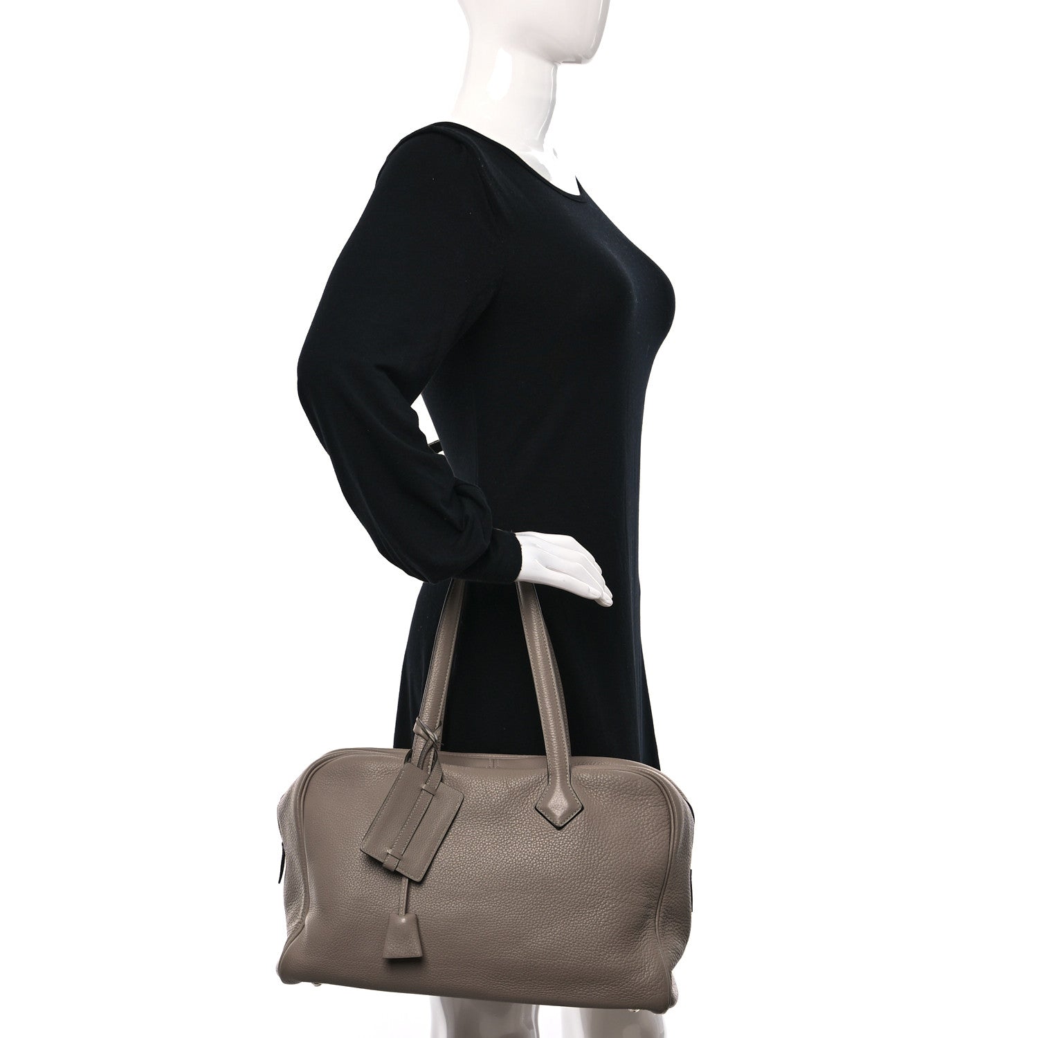 Hermes Taurillon Clemence Victoria II 35 Gris Tourterelle 2 of 13