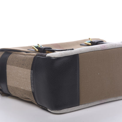 Burberry Canvas Mega Check Small Baildon Messenger Bag Black 9 of 11