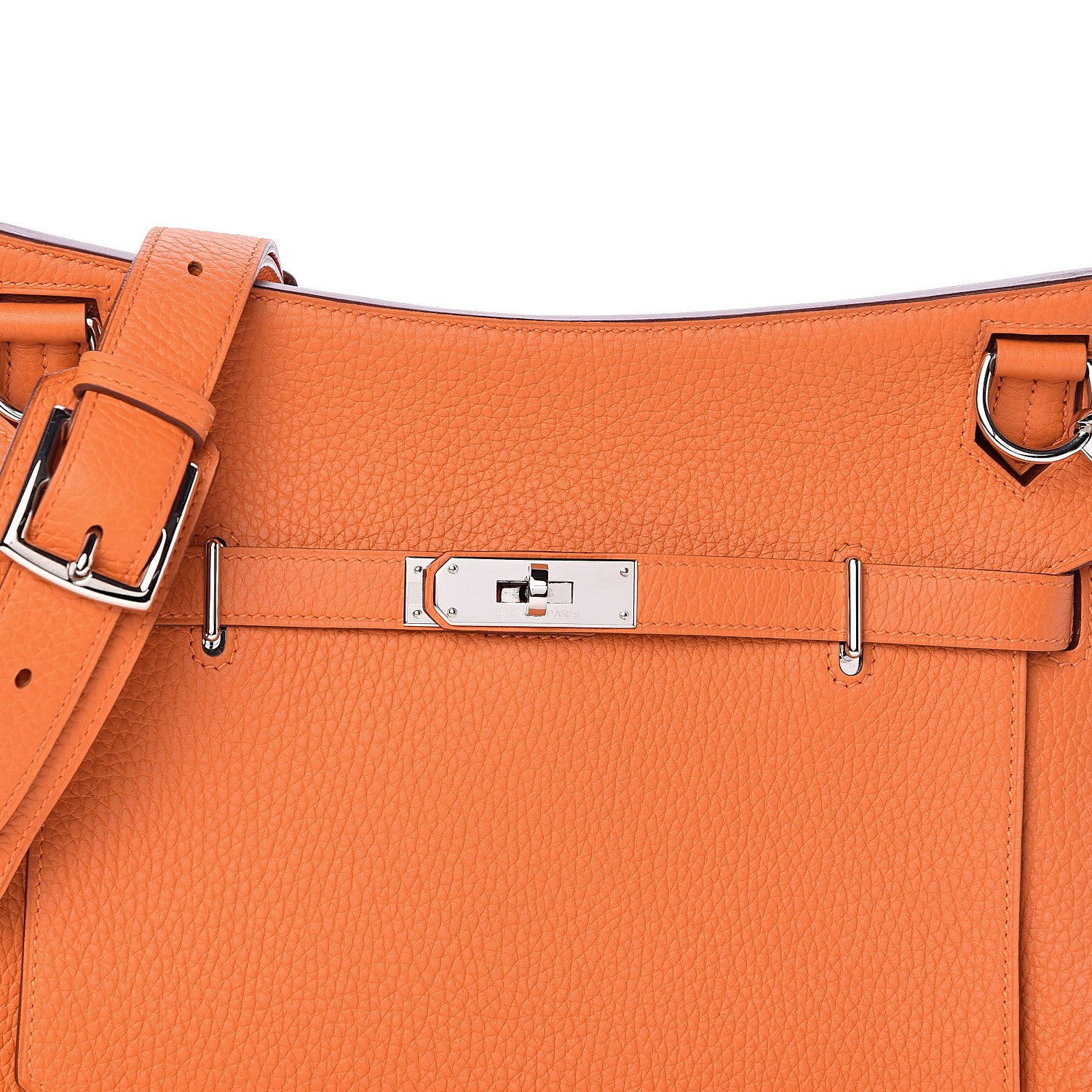 Hermes Taurillon Clemence Jypsiere 28 Orange 8 of 10