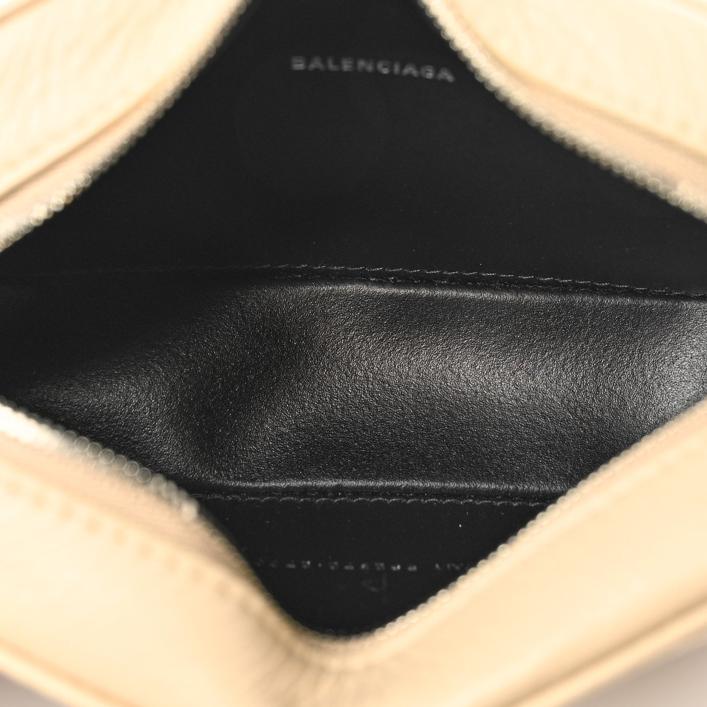 Calfskin Logo XS Everyday Camera Bag Light Beige Black