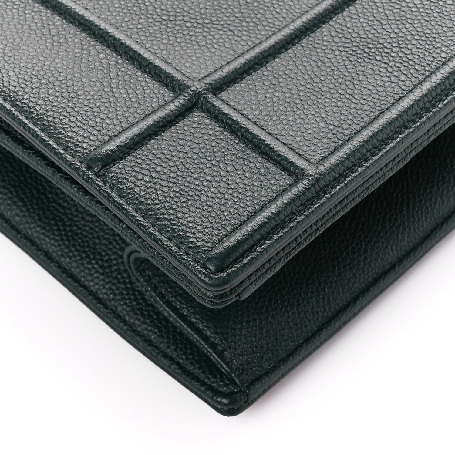 Christian Dior Grained Calfskin Large Diorama Flap Bag Green 10 of 11