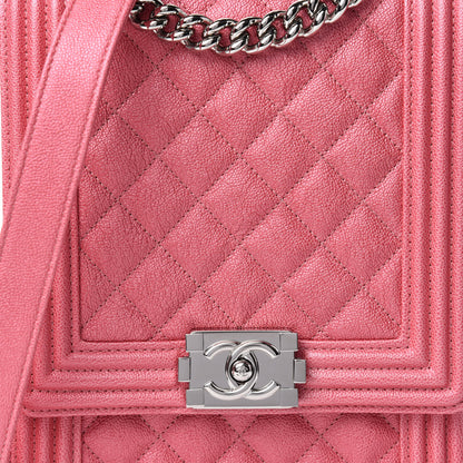Chanel Caviar Quilted North South Boy Flap Pink 9 of 10