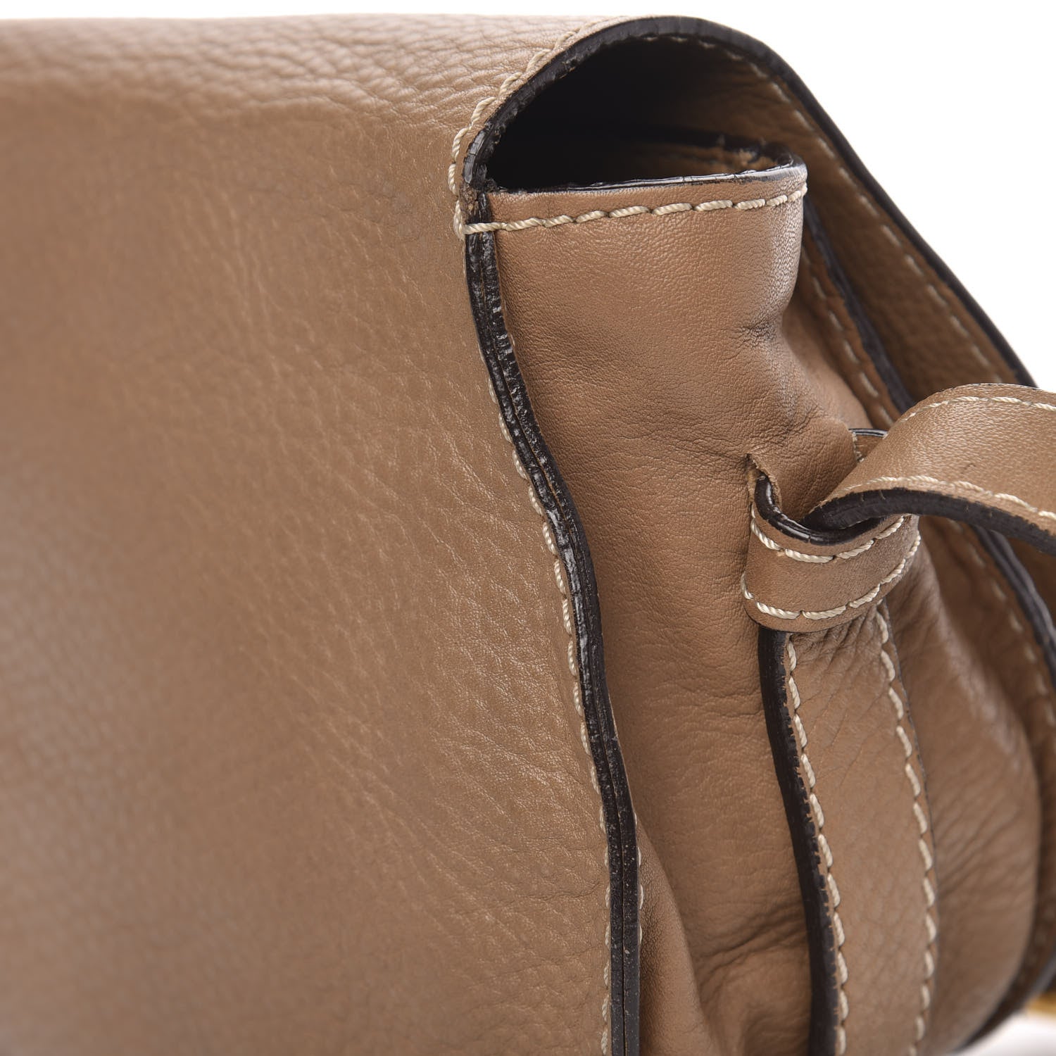 Chloe Calfskin Mini Marcie Round Crossbody Bag Nut 10 of 13