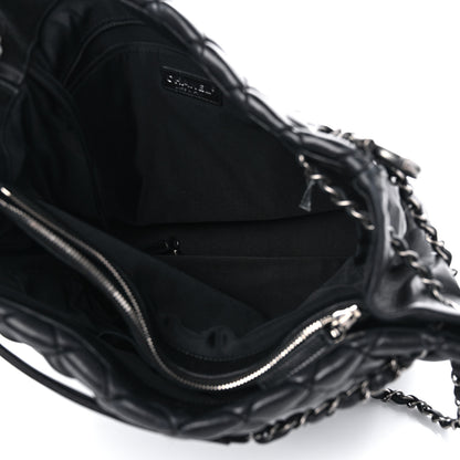 Chanel Lambskin Quilted Medium New Bubble North South Tote Black 5 of 16