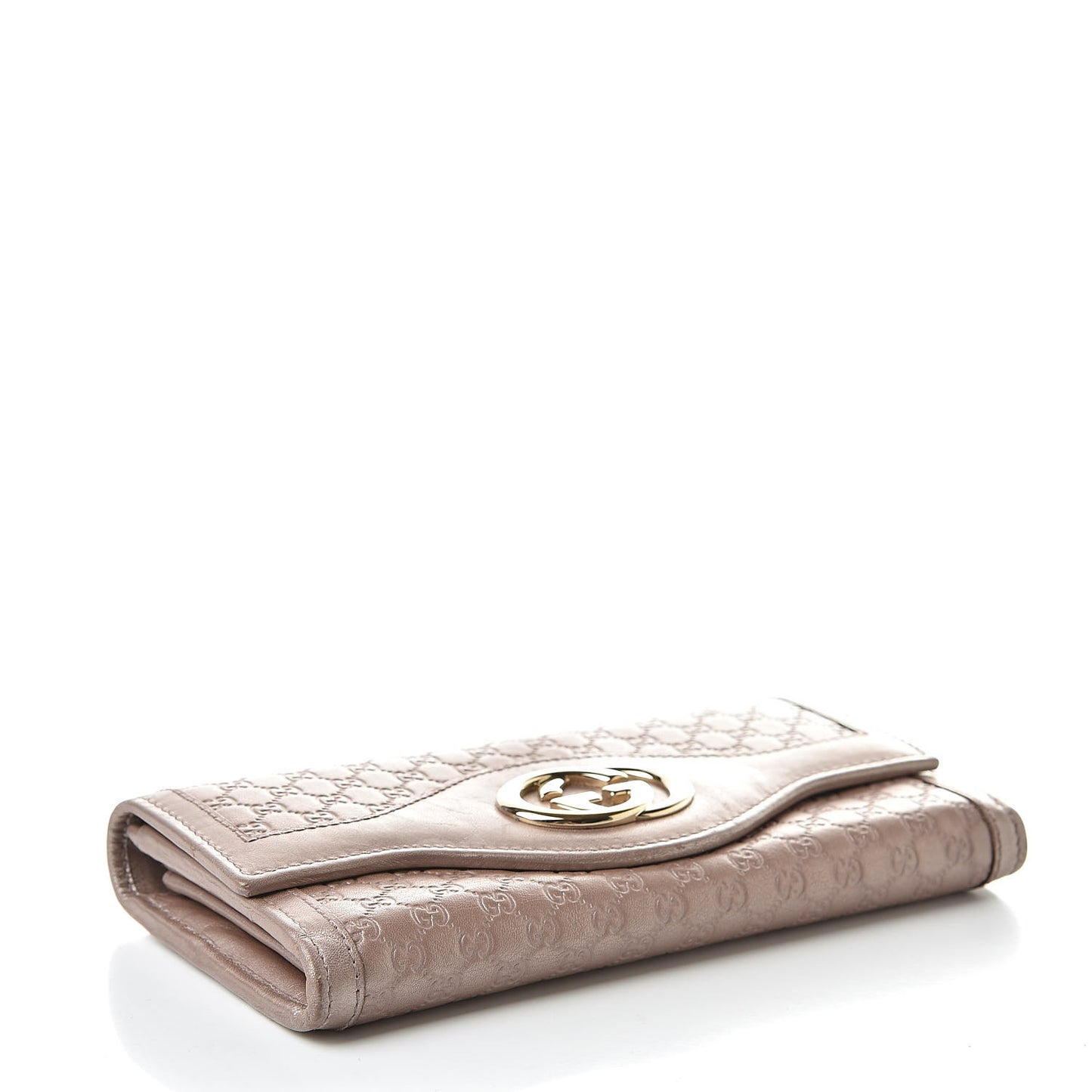 Metallic Soft Microguccissima Sukey Continental Wallet Dark Cipria