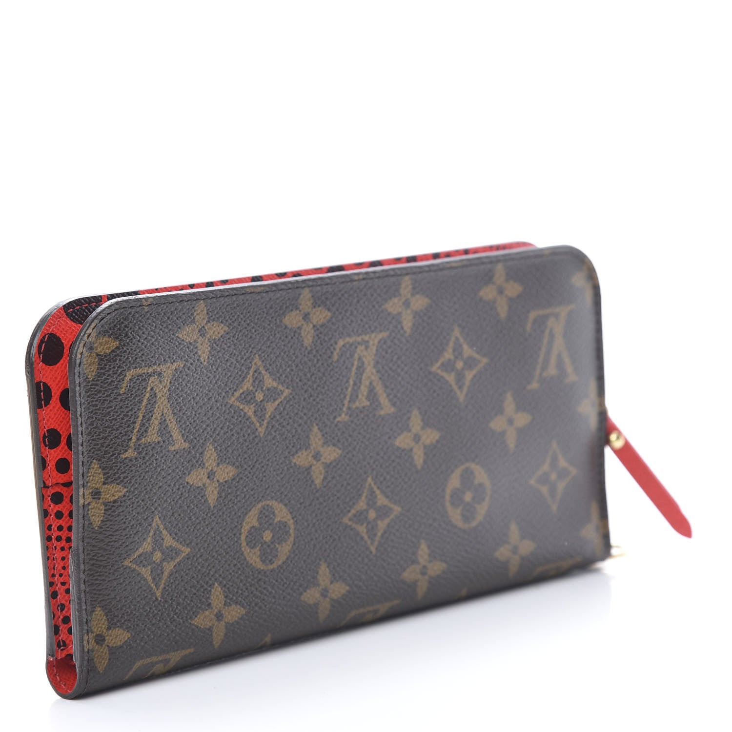 Louis Vuitton Monogram Kusama Waves Insolite Wallet Red 3 of 8