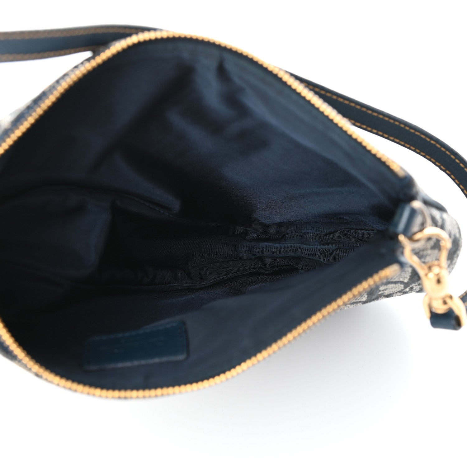 Christian Dior Monogram Mini Saddle Pochette Navy 5 of 8
