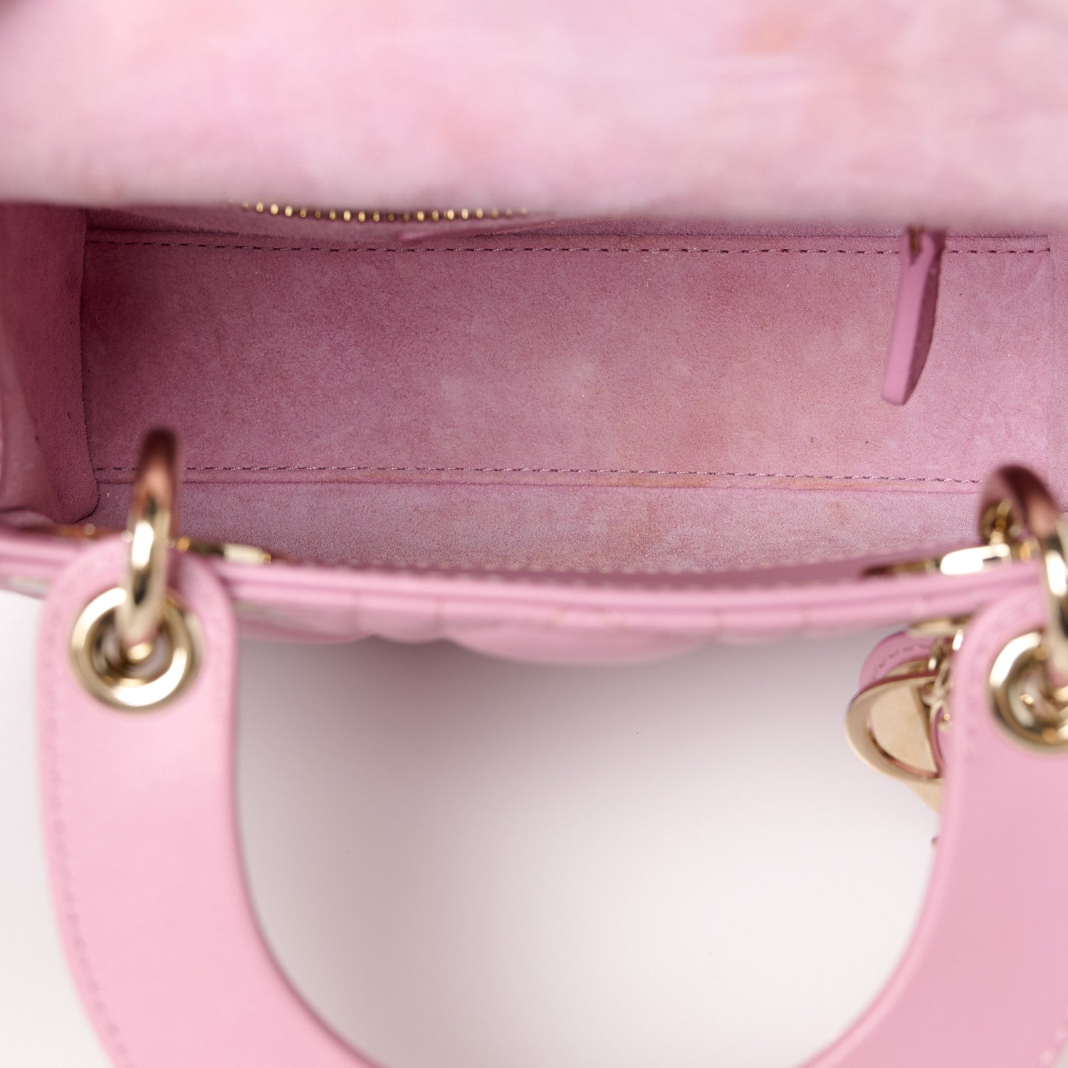 Christian Dior Lambskin Cannage Mini Lady Dior Light Pink 5 of 10