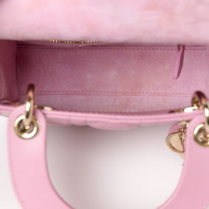 Christian Dior Lambskin Cannage Mini Lady Dior Light Pink 5 of 10