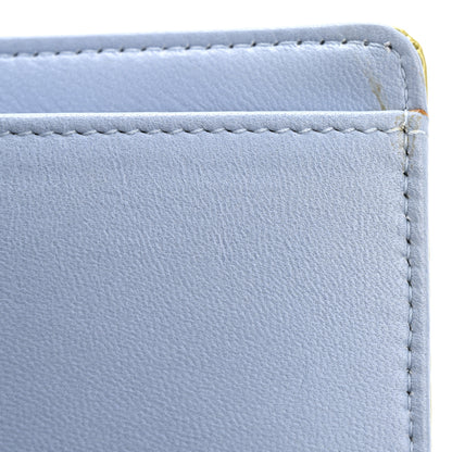 Chanel Patent Calfskin Lucky Symbols Yen Wallet Light Blue 10 of 13