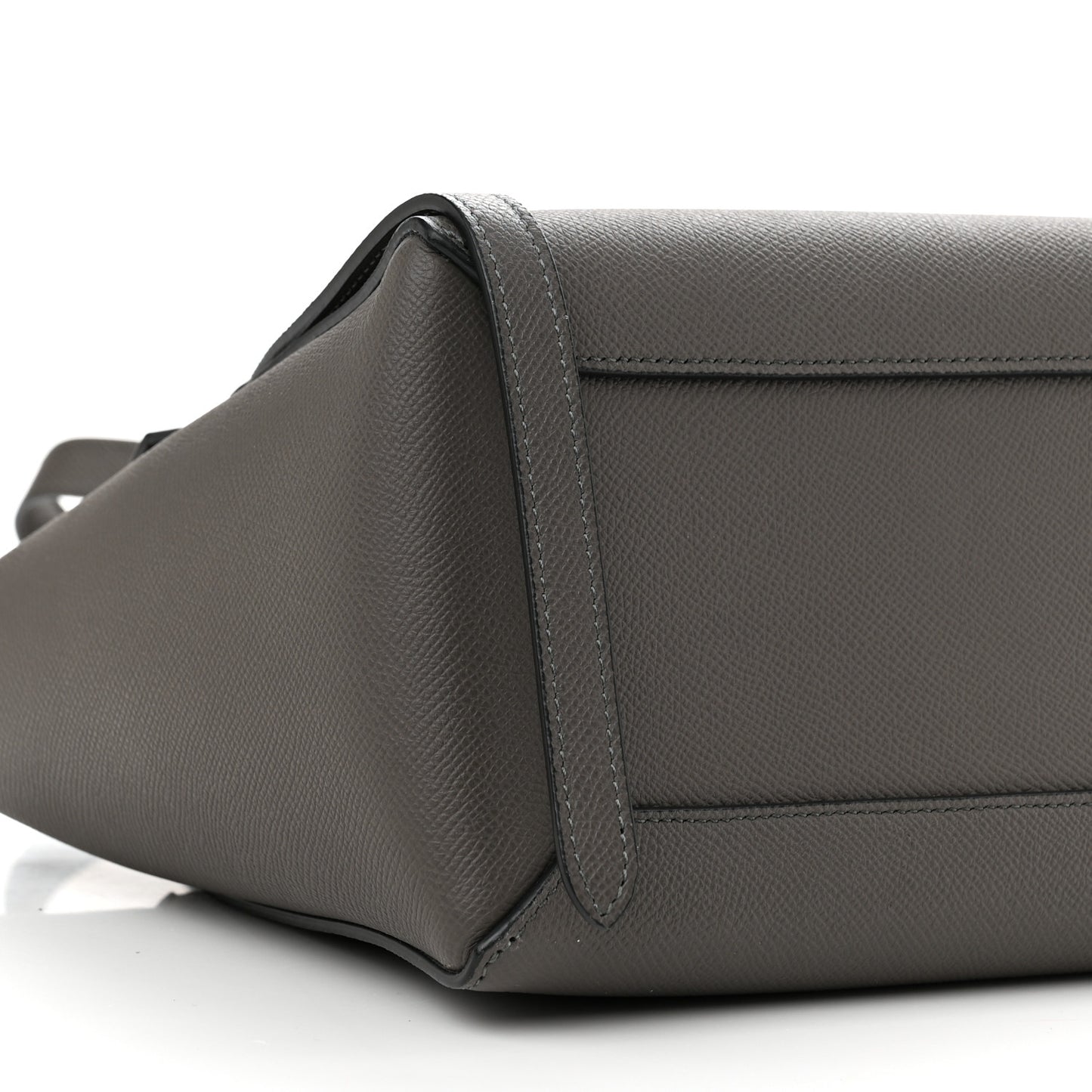 Baby Grained Calfskin Micro Belt Bag Grey