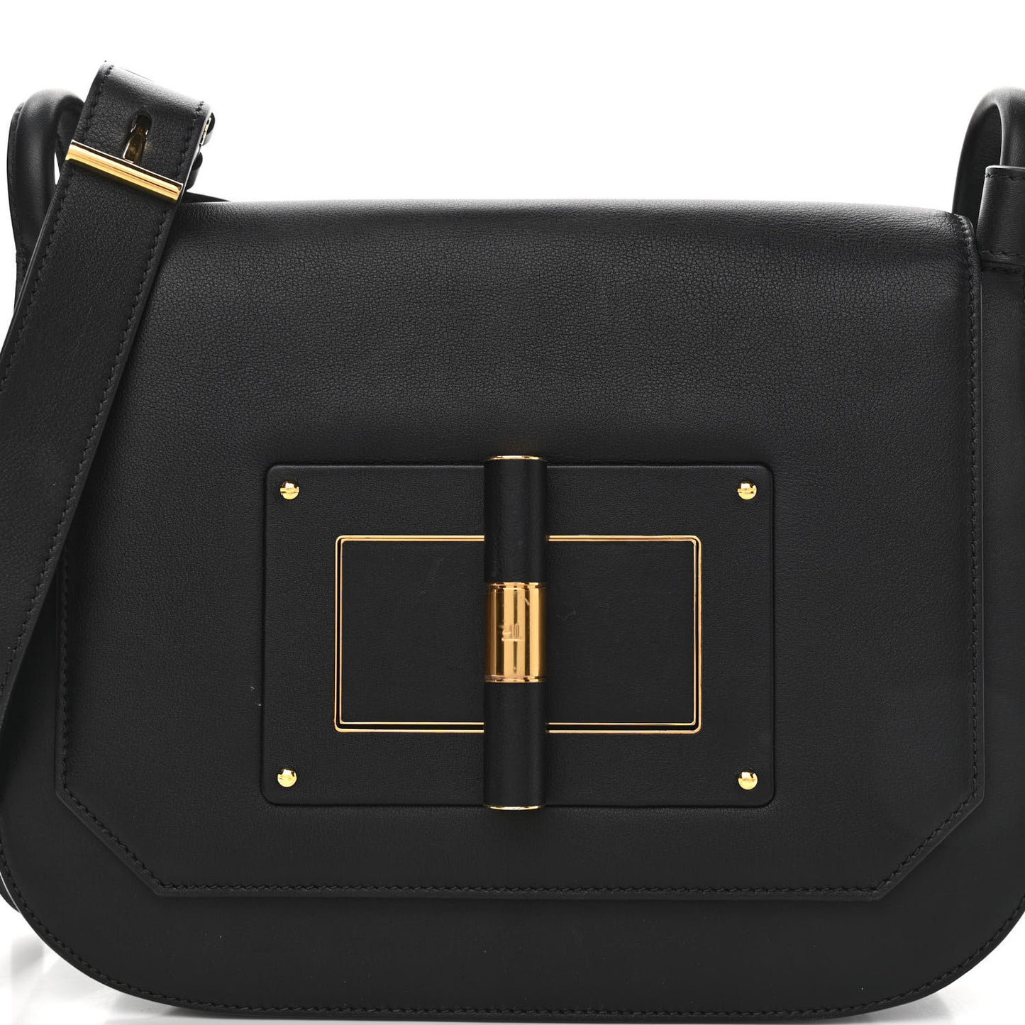 Calfskin Natalia Shoulder Bag Black