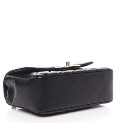 Chanel Lambskin Quilted Mini Rectangular Flap Black 4 of 12