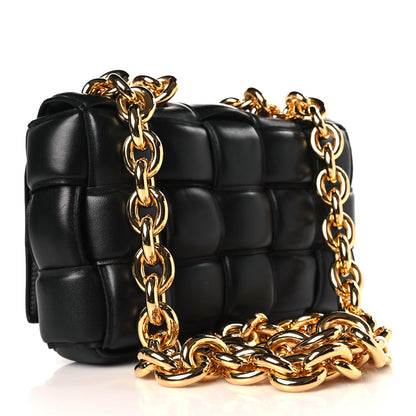 Bottega Veneta Lambskin Maxi Intreccio Padded Chain Cassette Crossbody Bag Black 3 of 8