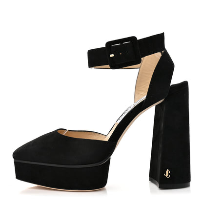 Jimmy Choo Suede Jinn 125 Pumps 40 Black 1 of 8