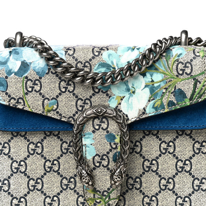 Gucci GG Supreme Monogram Blooms Mini Dionysus Shoulder Bag Beige Navy Vintage Blue 8 of 20