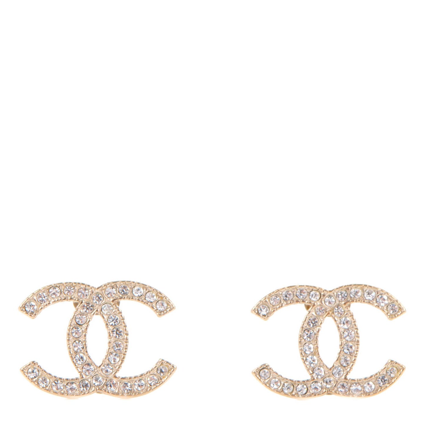 Crystal CC Earrings Gold