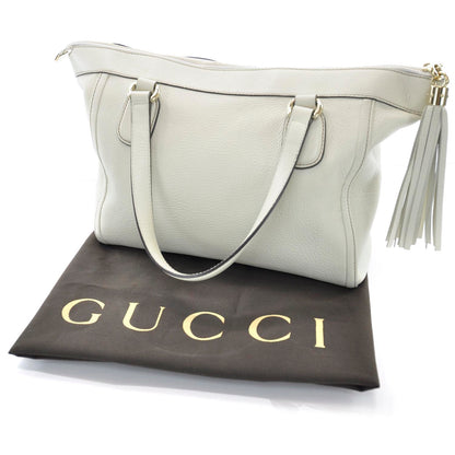 Gucci Pebbled Calfskin Small Soho Top Handle Bag Off White 3 of 9