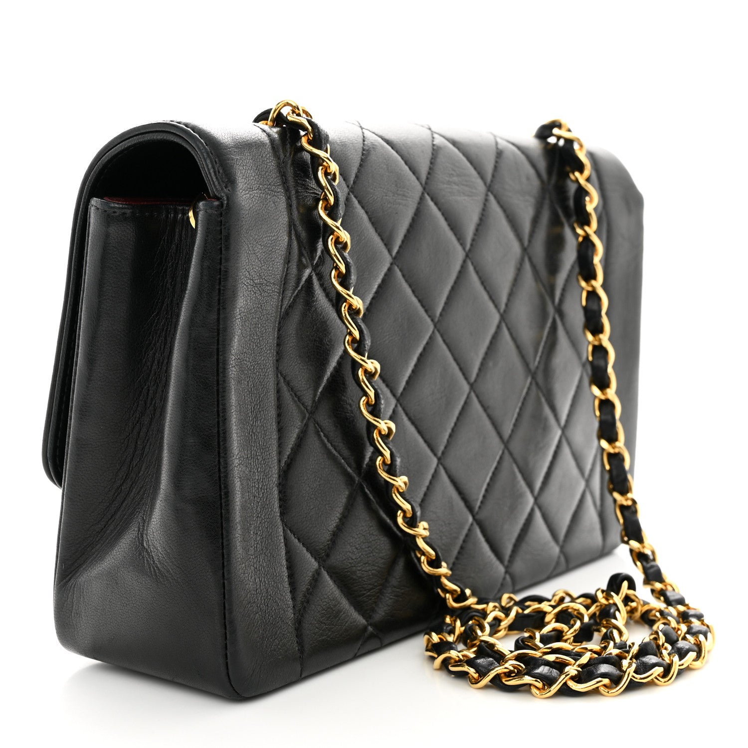 Chanel Lambskin Quilted Medium Single Flap Black 3 of 10