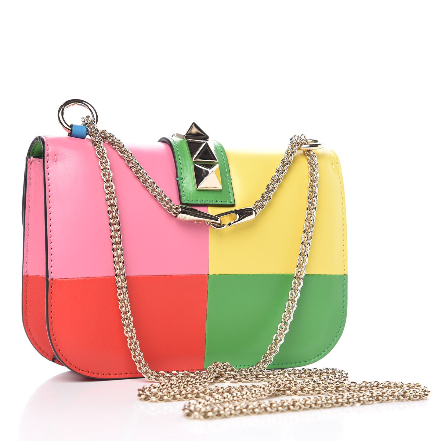 Vitello Mini Glam Lock Rockstud Flap Multicolor
