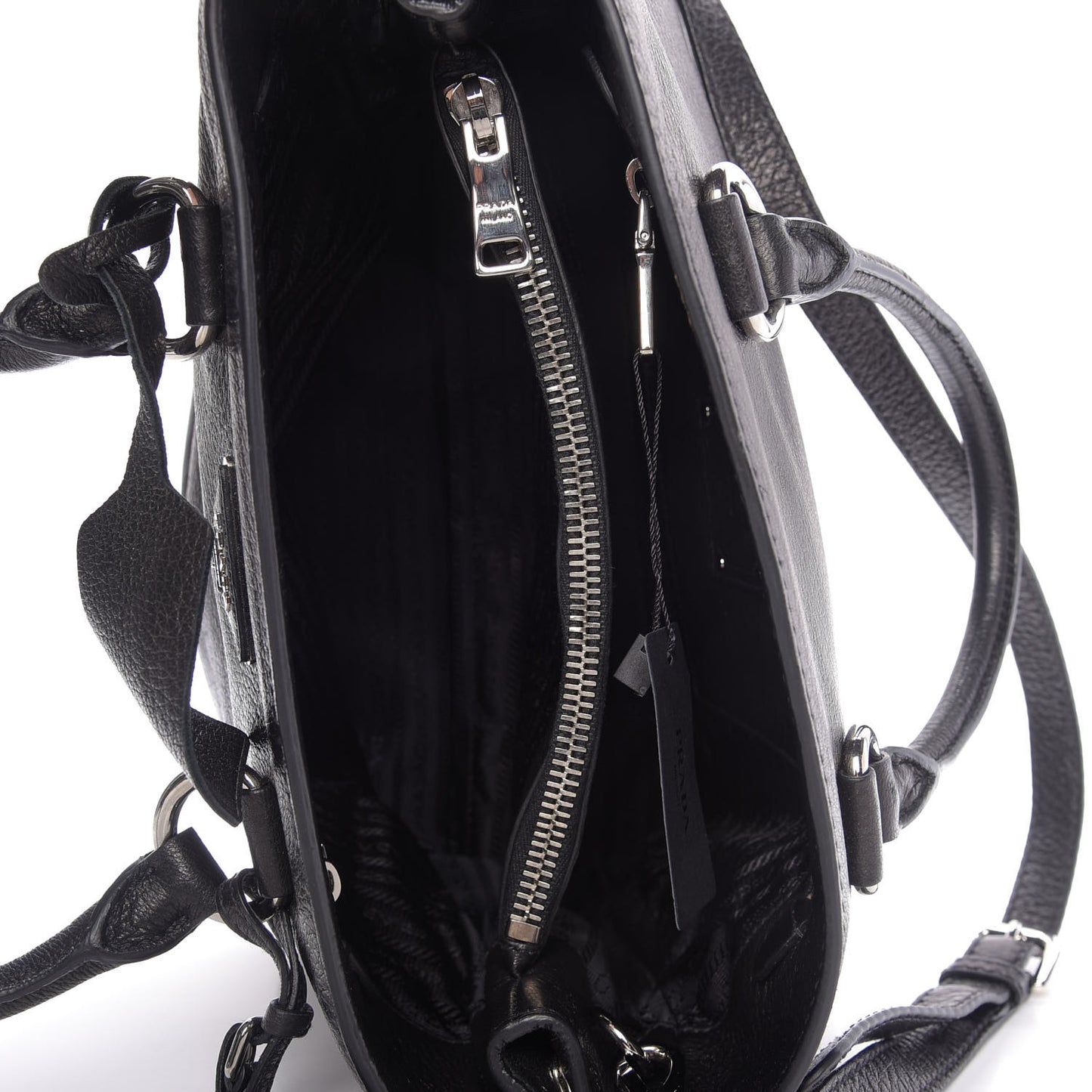 Cervo Deerskin Shopping Tote Black