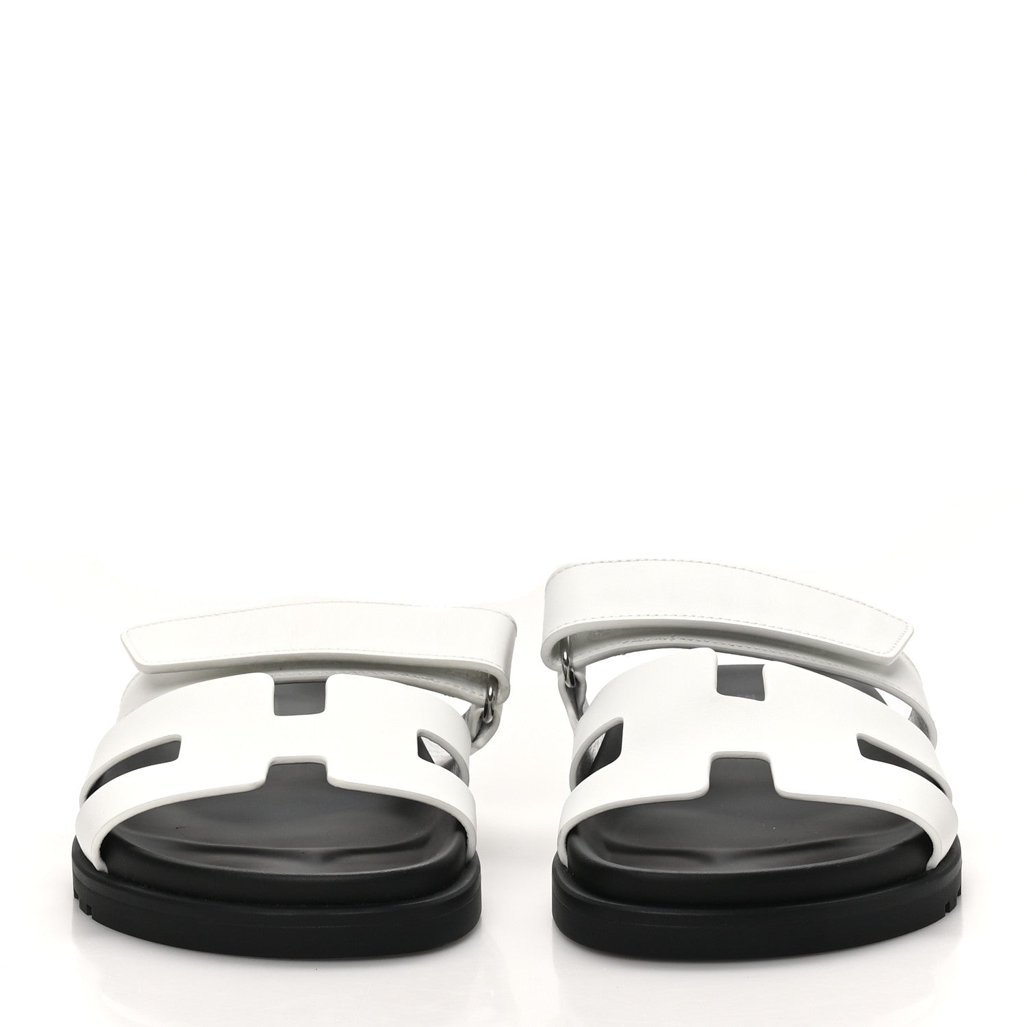 Hermes Calfskin Womens Chypre Sandals 35.5 White 3 of 8